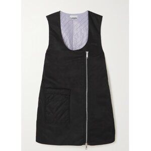 NWT GANNI Quilted Recycled Shell Mini Dress